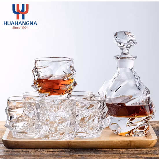 Crystal Glass Whiskey Decanters Set with 2 Old Fashioned Whisky Glasses for Liquor Scotch Bourbon or Wine